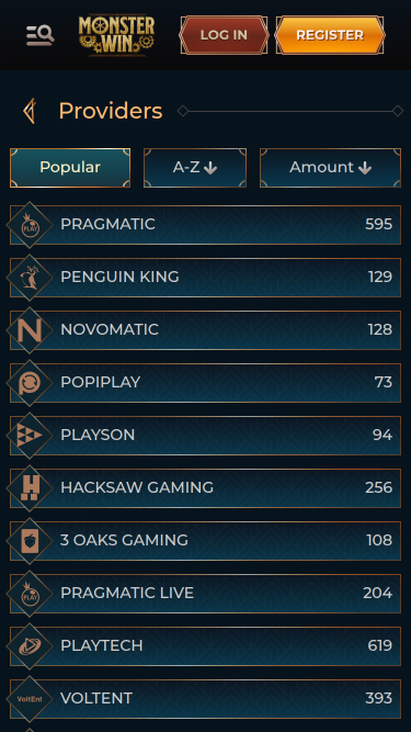 Développeurs du jeu mobile Monster Win Casino