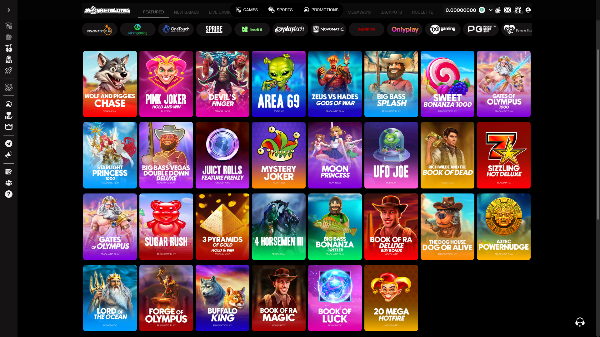 Développeurs du jeu de casino Motherland pour ordinateur