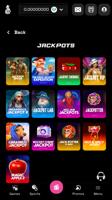 Jackpot mobile du casino Motherland