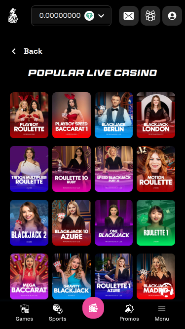 Casino mobile Motherland avec croupier en direct