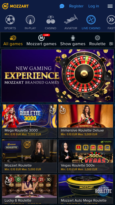 Mozzart Casino Croupier en direct mobile