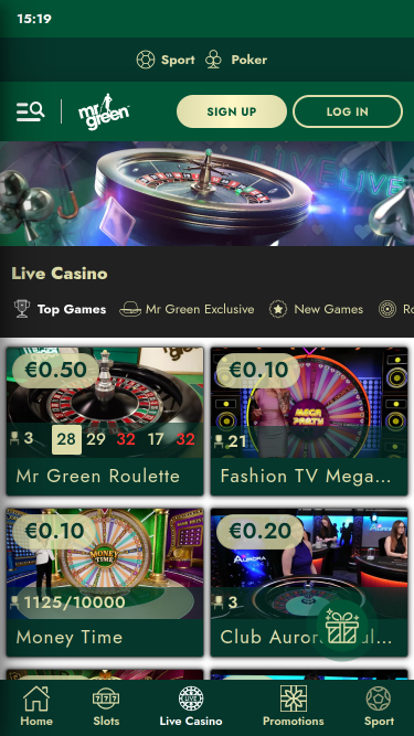 Mr Green Casino Mobile Live Dealer