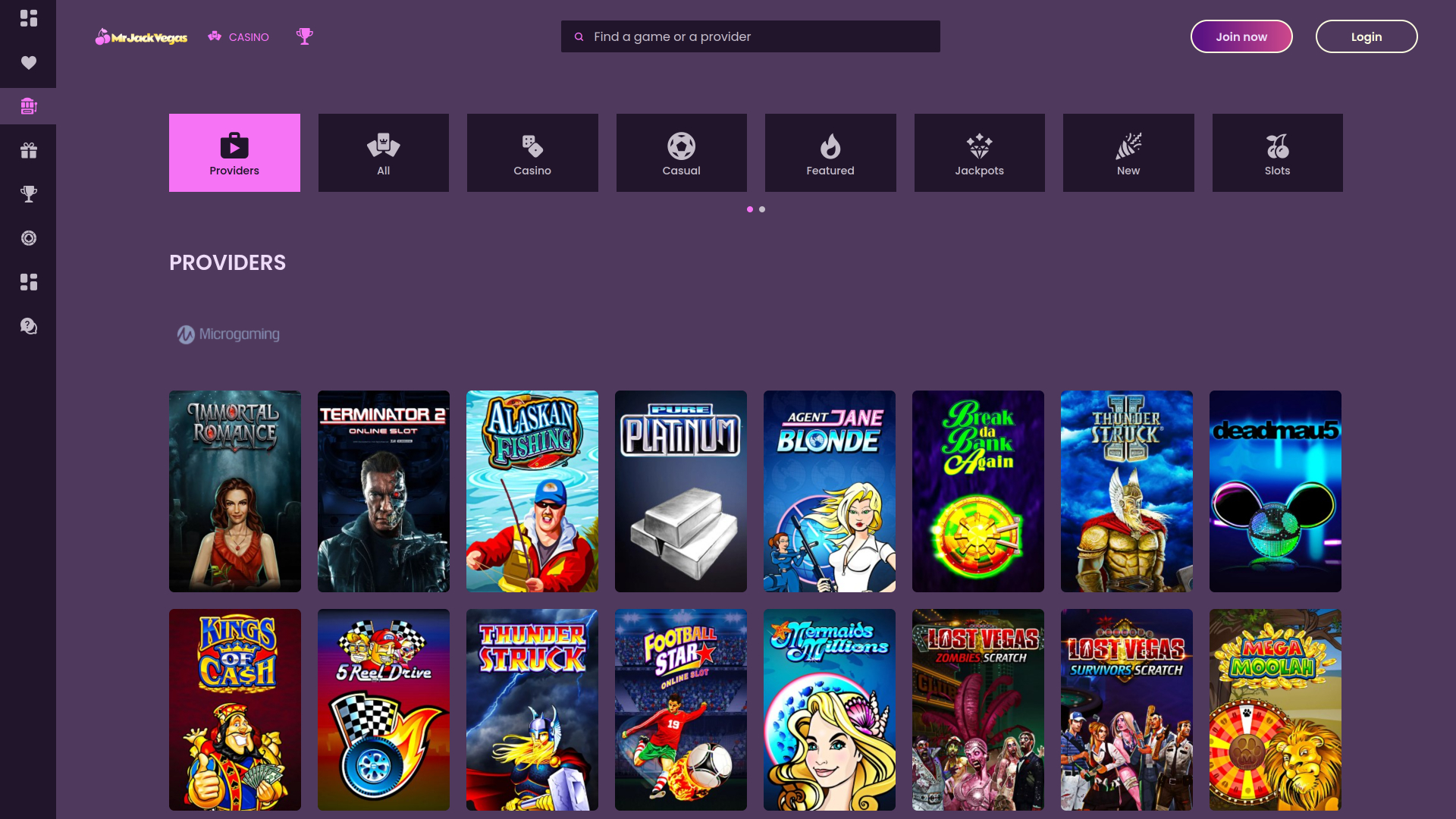 Développeurs du jeu de casino Mr Jack Vegas pour ordinateur