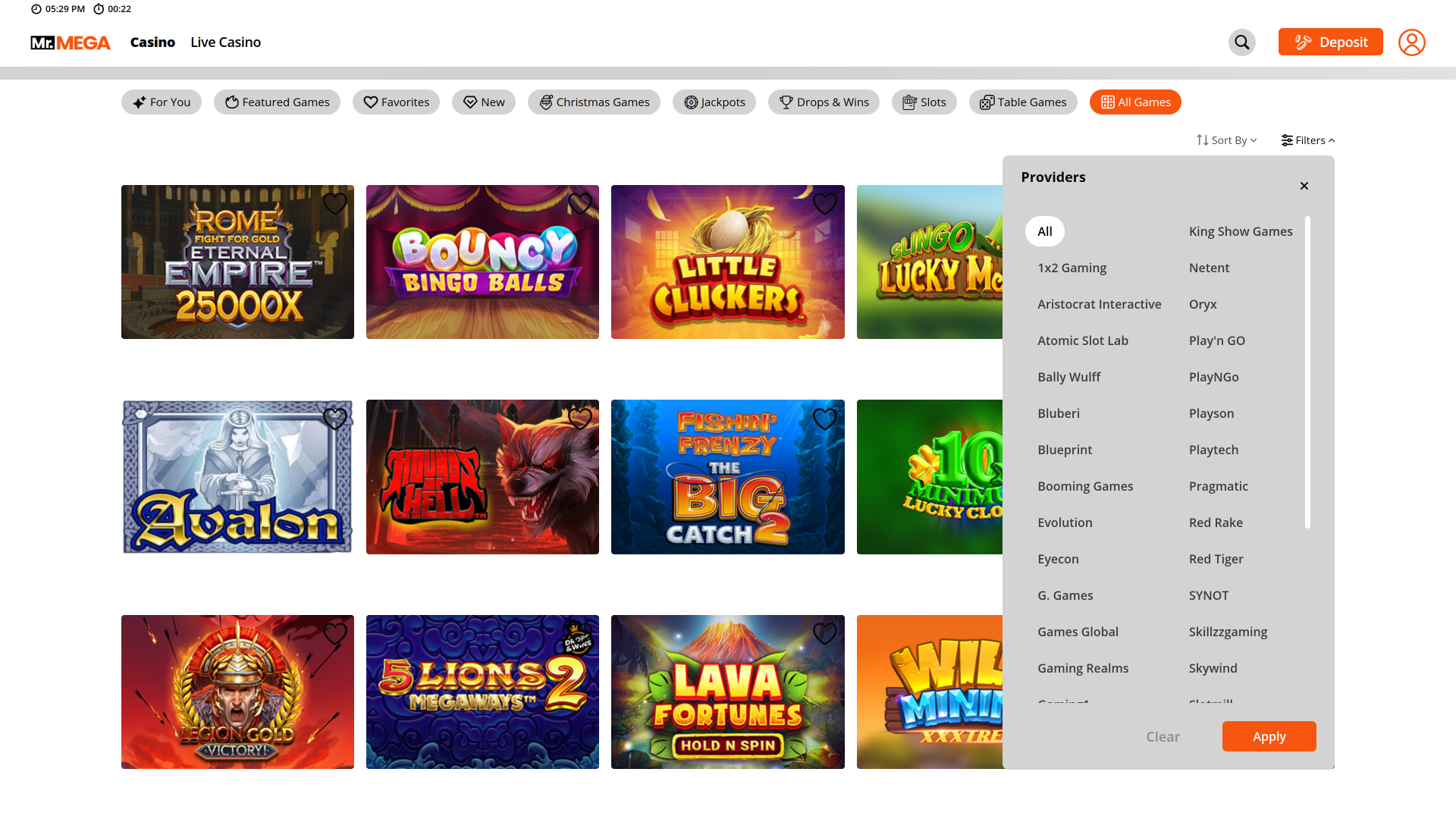 Développeurs du jeu de casino Mr Mega Casino pour ordinateur