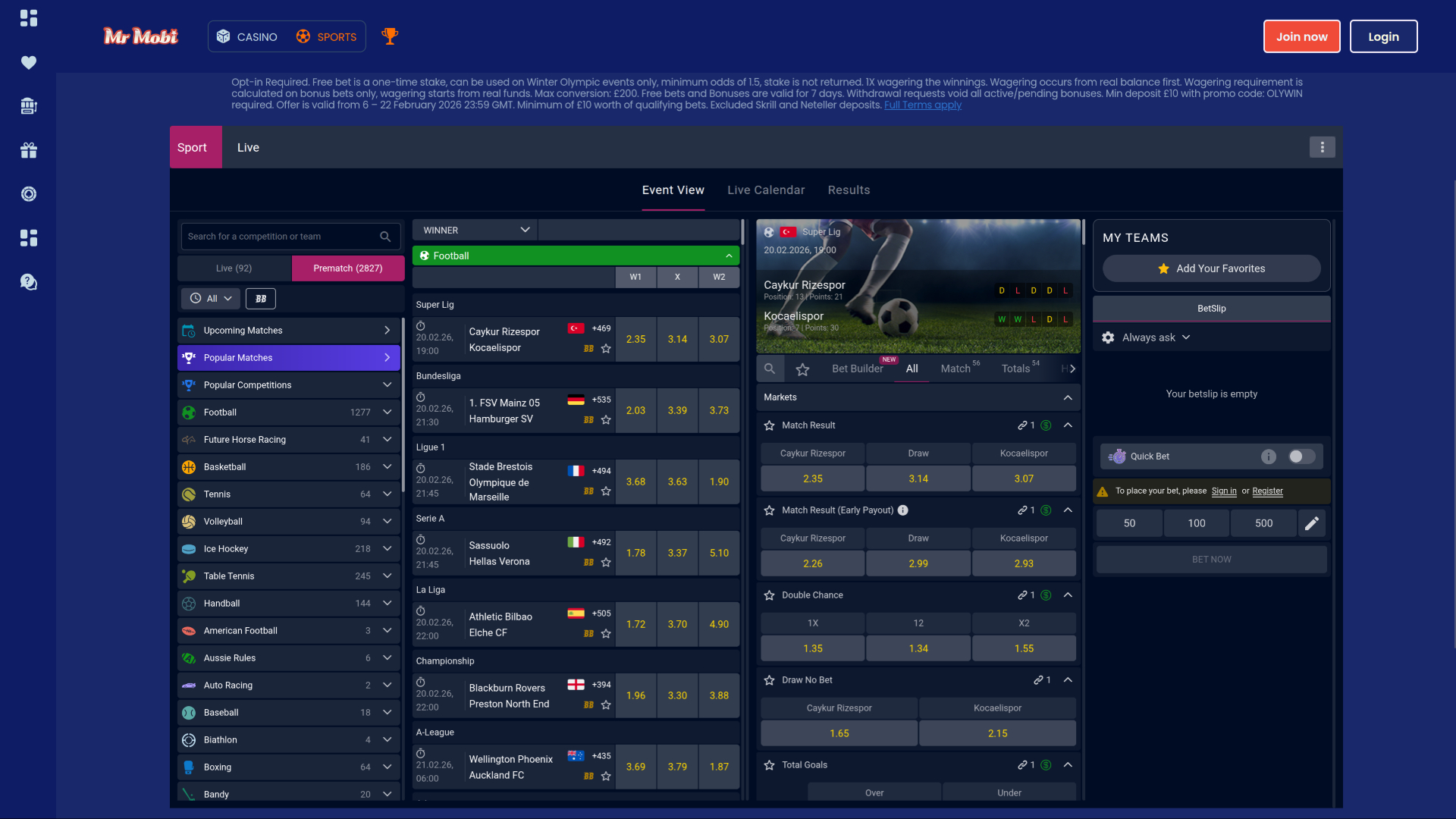 Site de paris sportifs pour ordinateur de casino Mr Mobi