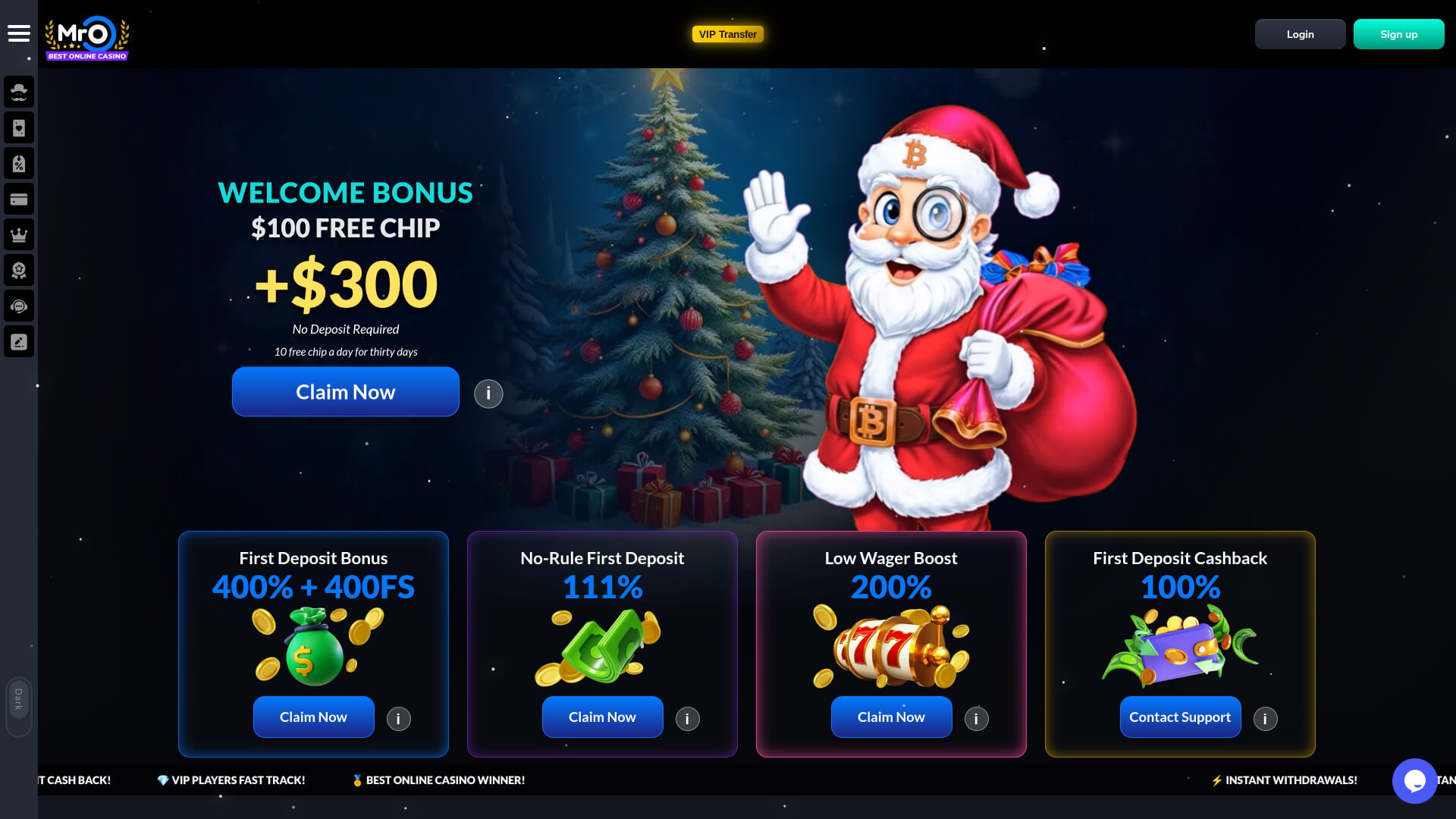MrO Casino Desktop Homepage