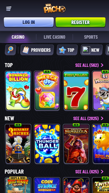 Jeux mobiles de casino MrPacho