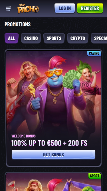 Promotions mobiles du casino MrPacho