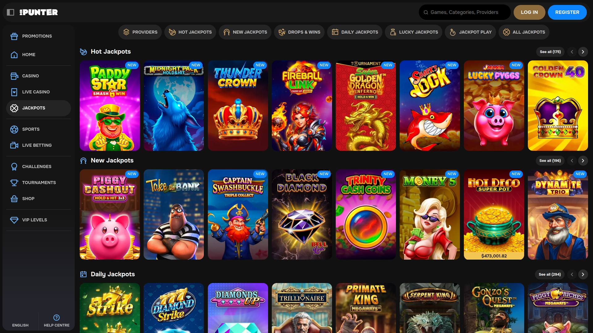 MrPunter Casino Desktop Jackpot