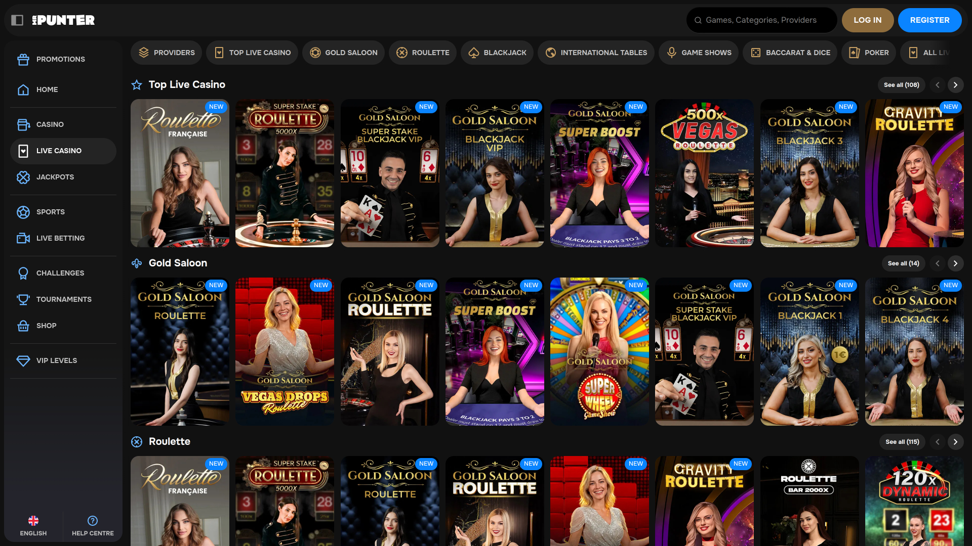 MrPunter Casino Desktop Live-Dealer