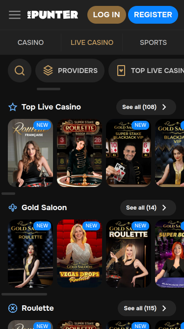 MrPunter Casino Mobile Live-Dealer