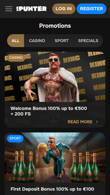MrPunter Casino Mobile-Aktionen