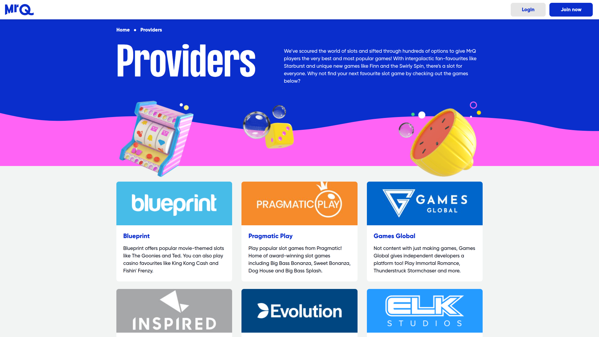 Développeurs de jeux de casino pour ordinateur MrQ