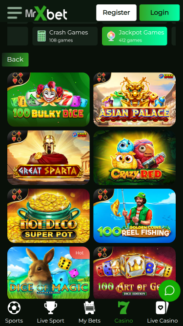 Jackpot mobile del casinò MrXbet