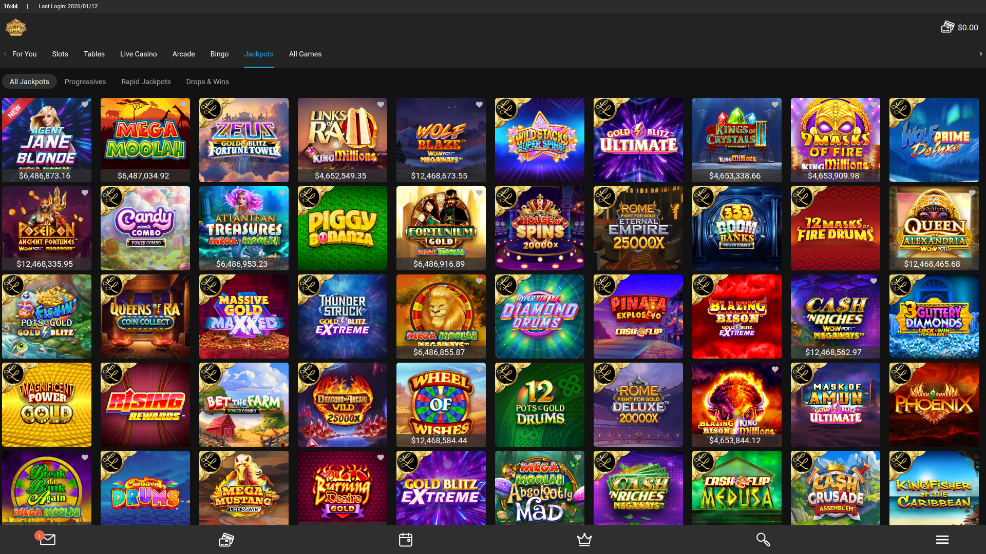 Jackpot de escritorio de Mummys Gold Casino