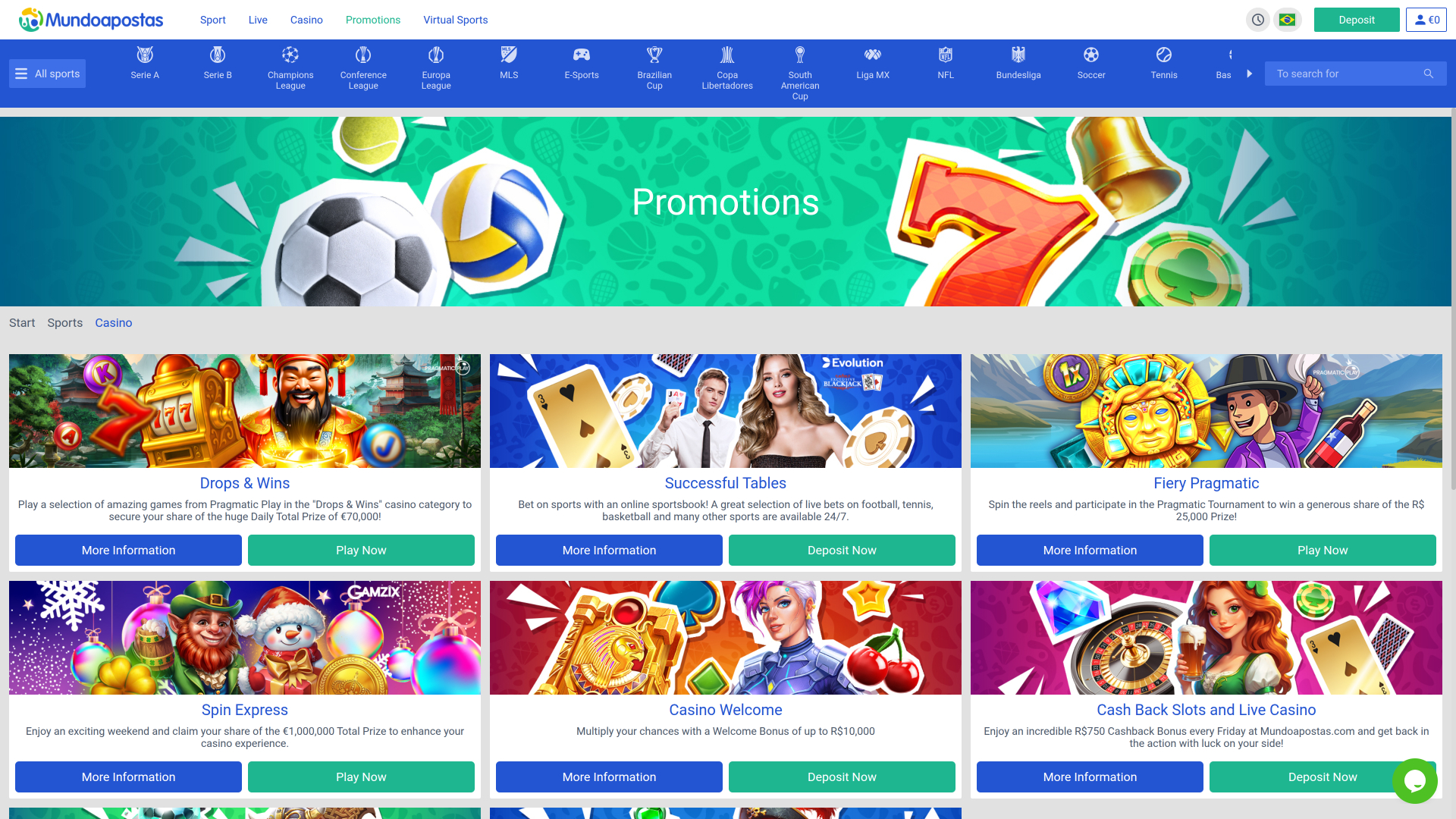 Promotions sur ordinateur du casino Mundoapostas