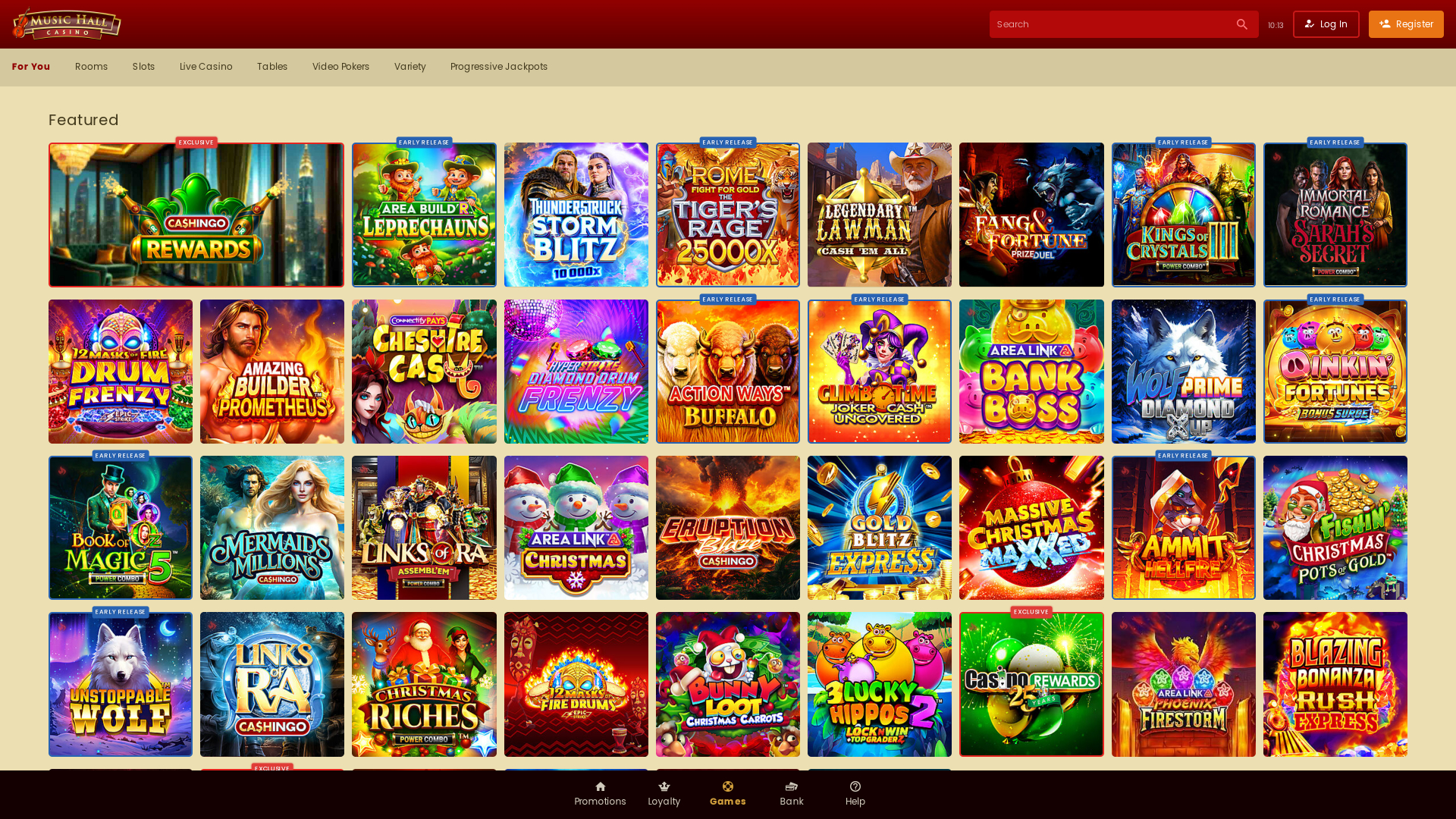 Music Hall Casino Desktop-Spiele