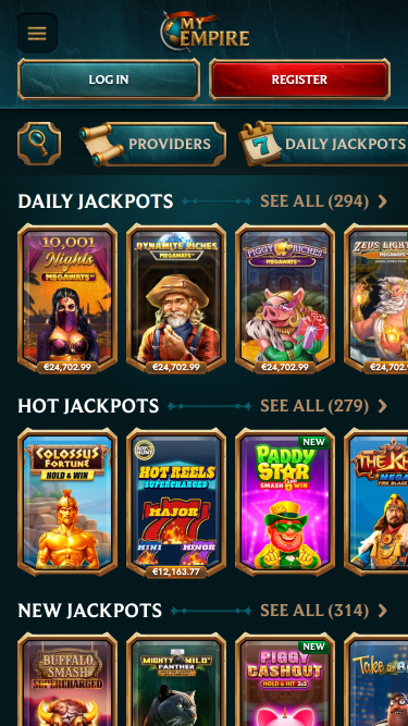 Jackpot mobile de My Empire Casino