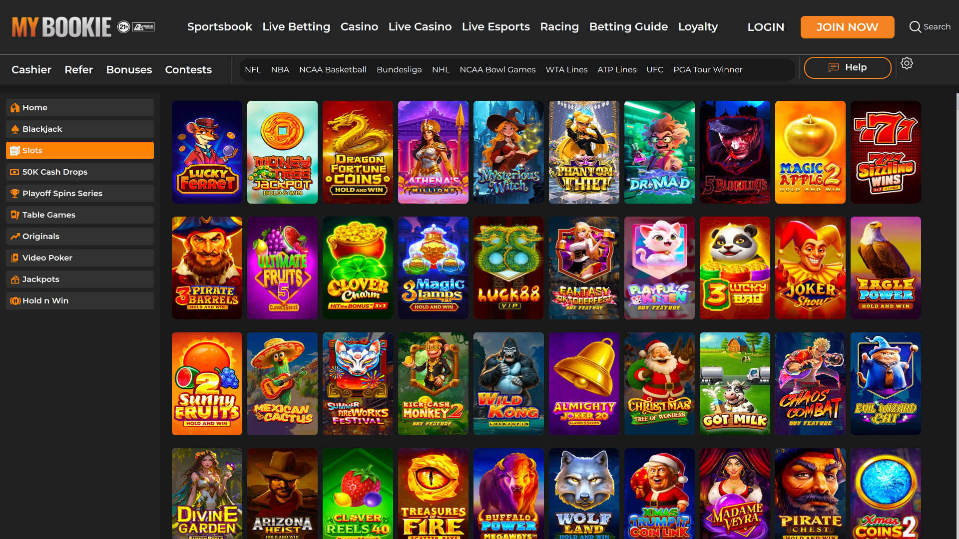 Giochi desktop del casinò MyBookie