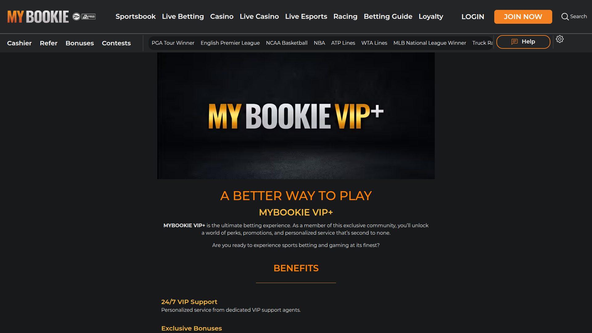 MyBookie Casino Desktop VIP-Programm