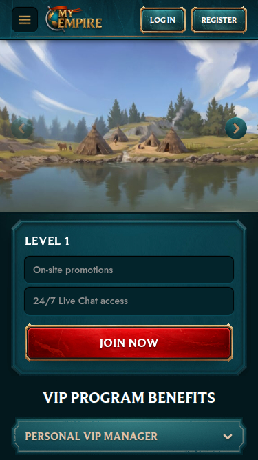 Programa VIP móvil de My Empire