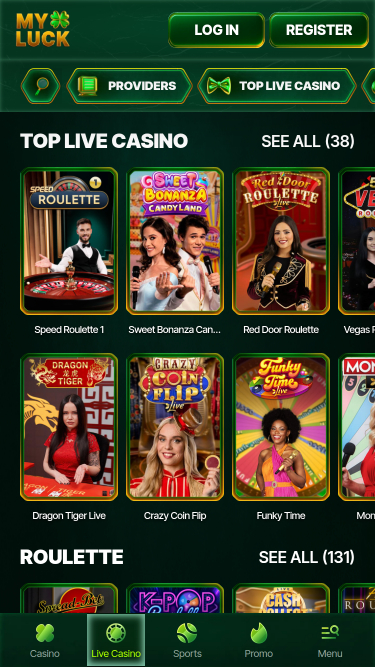 MyLuck Casino Mobile Croupier en direct