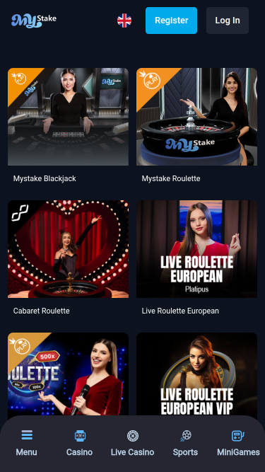 MyStake Casino Mobile Croupier en direct