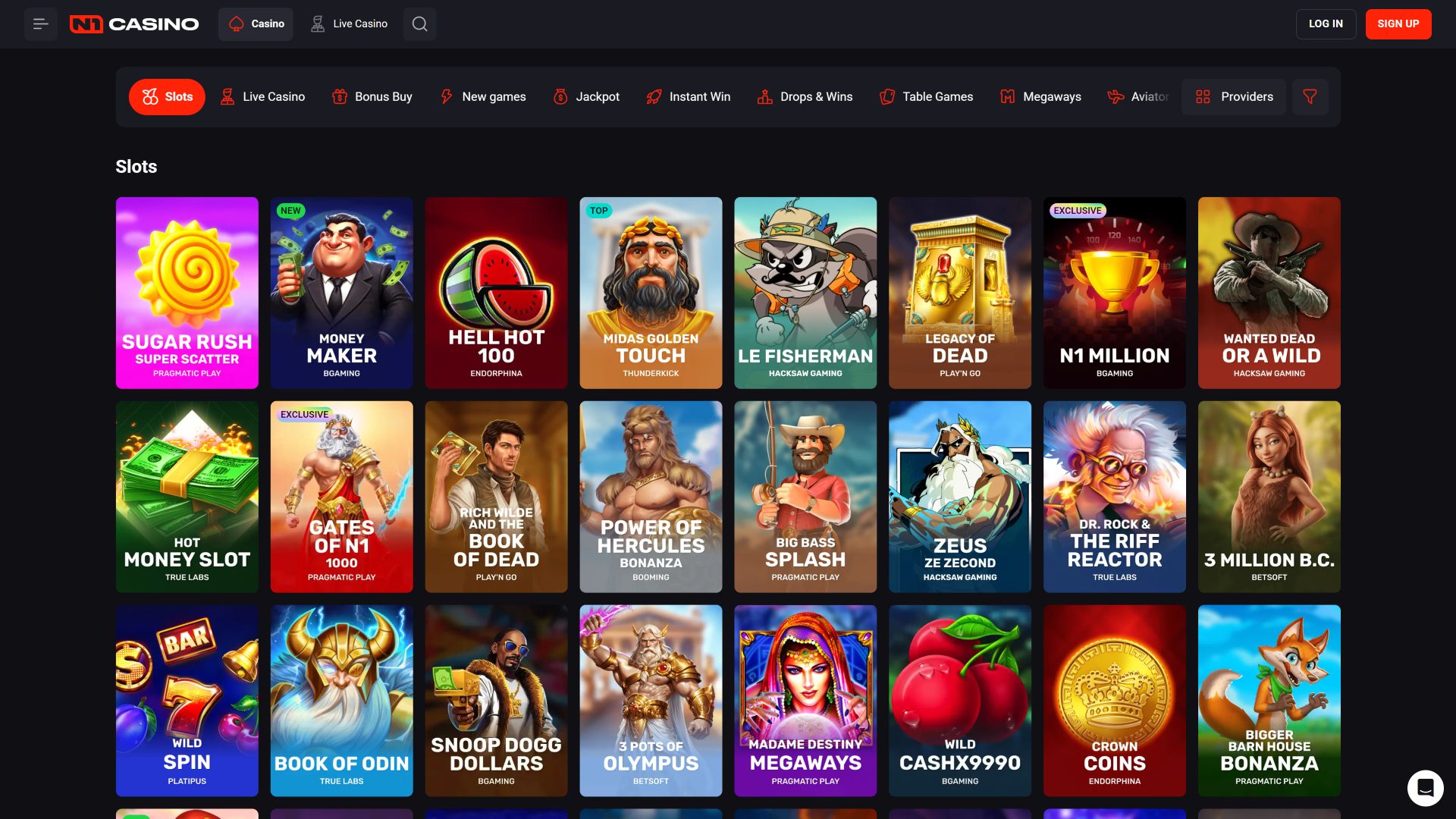 N1 Casino Desktop-Spiele