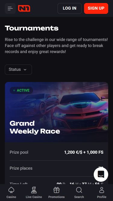 N1 Casino Mobile Turniere