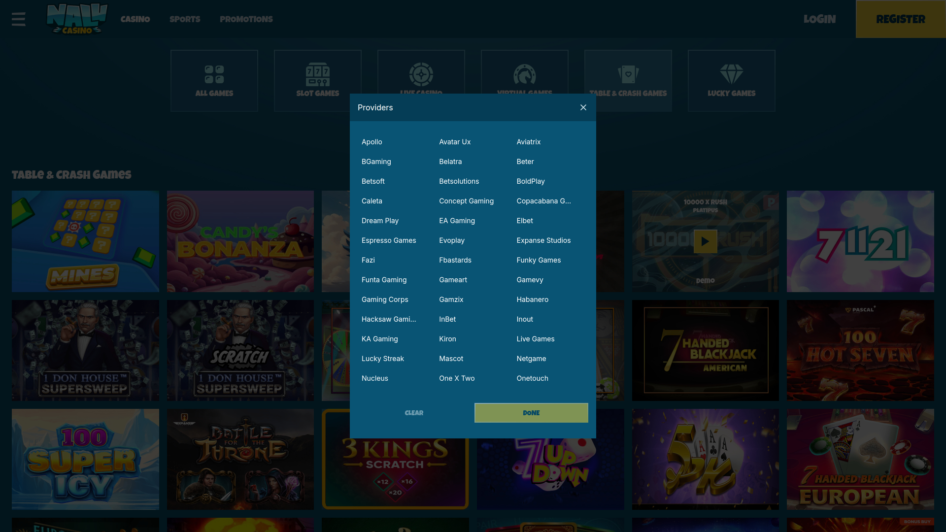 Desarrolladores de juegos de escritorio de Nalu Casino