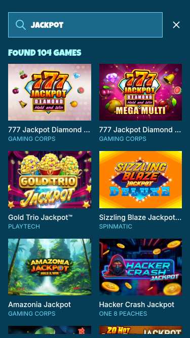Jackpot móvil del casino Nalu