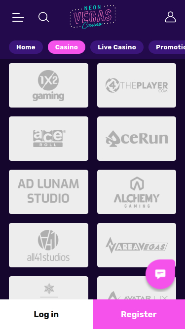 Desarrolladores de juegos móviles de NeonVegas Casino