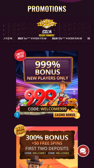 Promociones móviles del casino Nevada 777