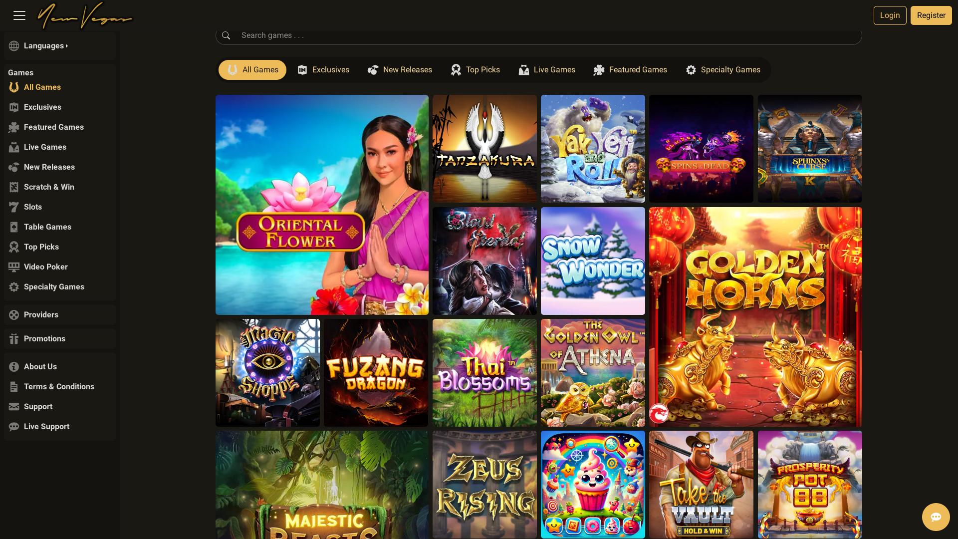 Jeux de casino NewVegas pour ordinateur