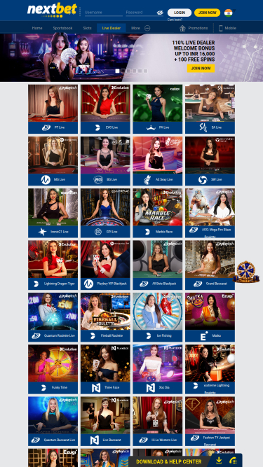 NextBet Casino Live Croupier Mobile