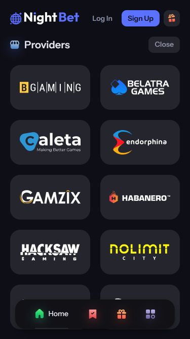 Développeurs de jeux mobiles du casino NightBet
