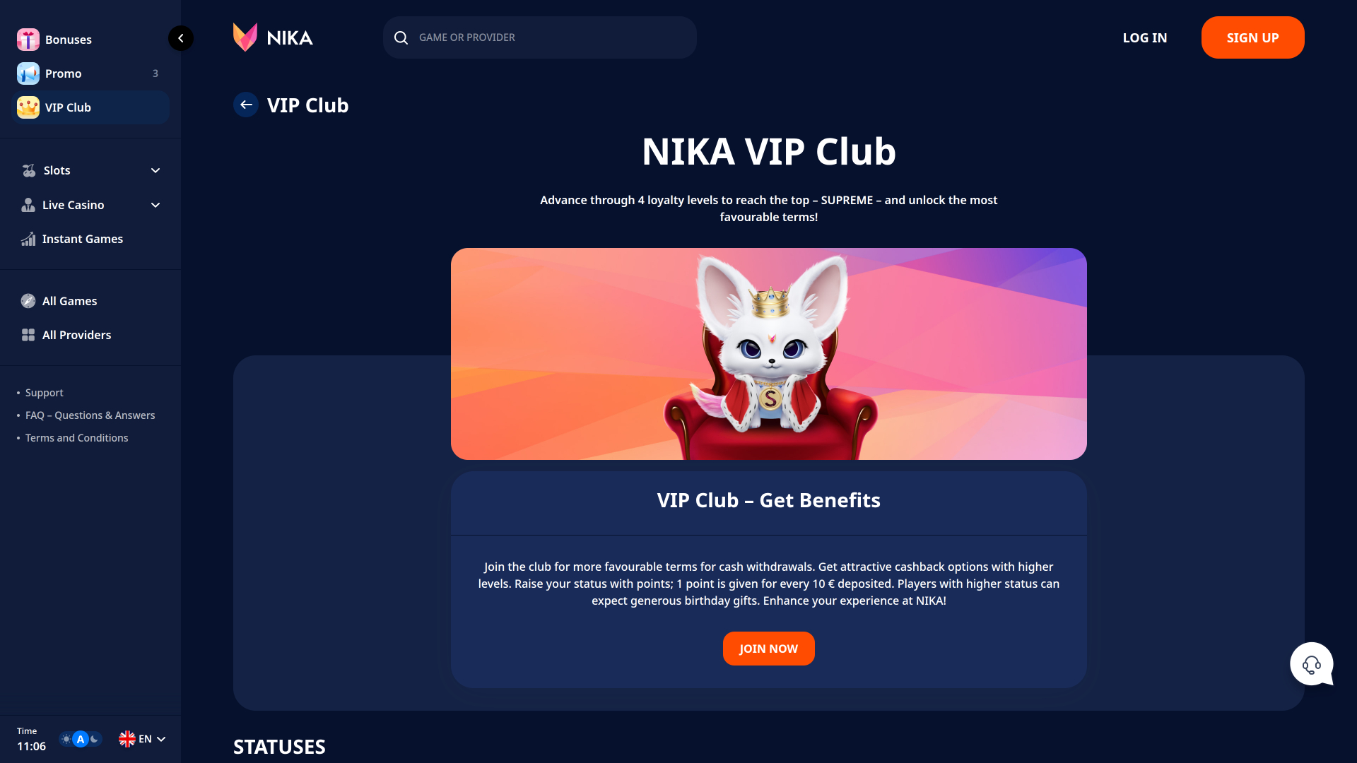 Nika Casino Live Vip Bureau