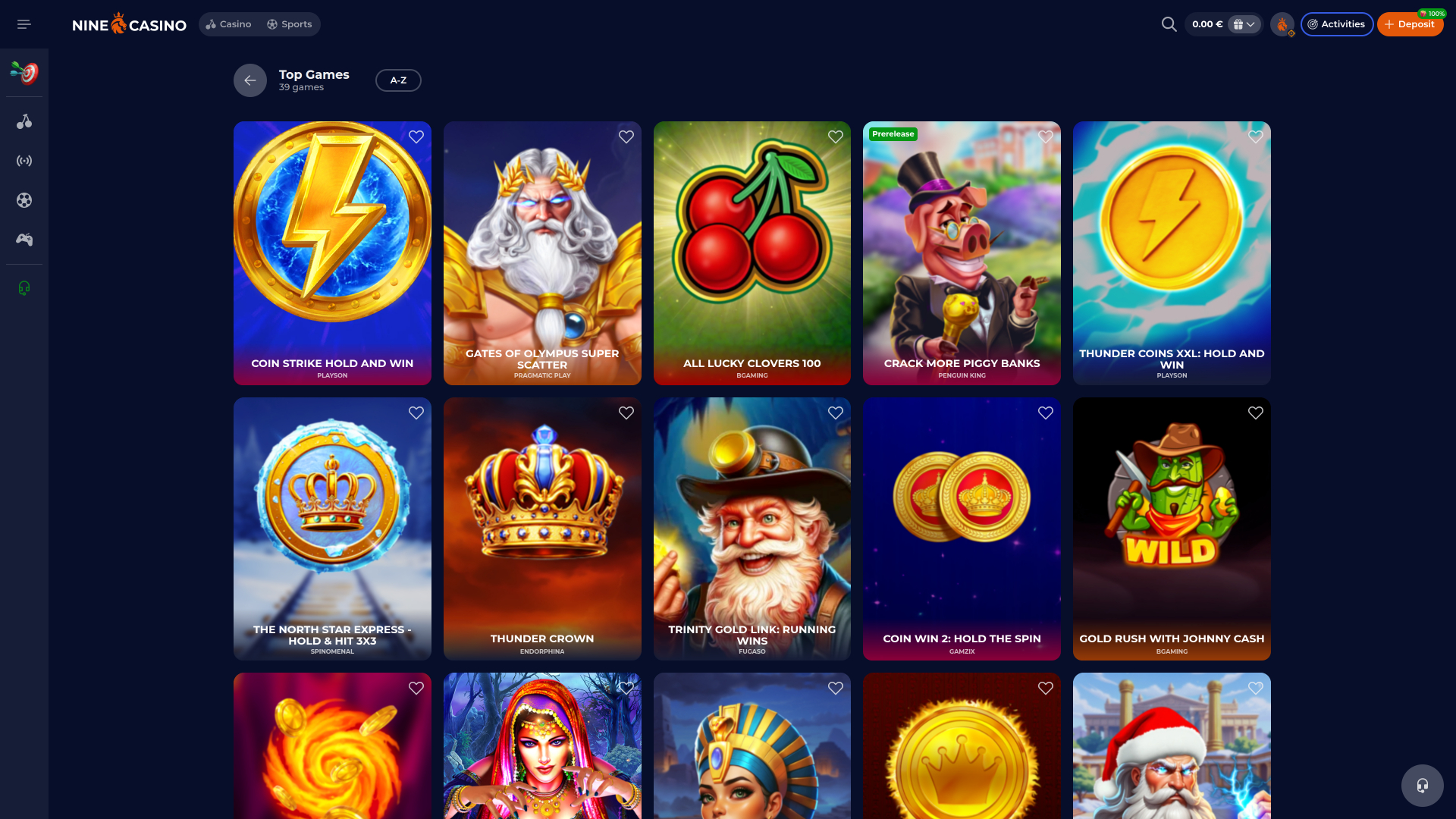 Nove giochi da casinò per desktop