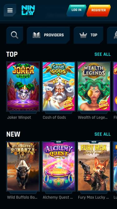 Jeux mobiles de casino Ninlay