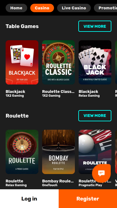 Настольные игры в мобильном казино Nitro