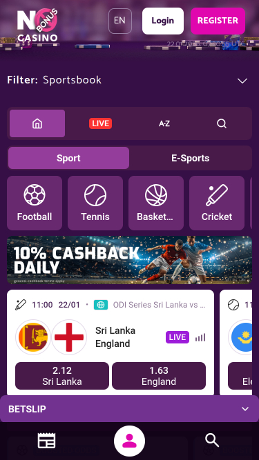 Kein Bonus Casino Mobile Sportwetten