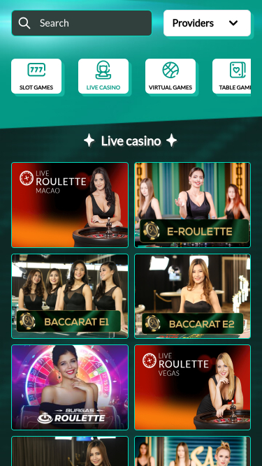Casino mobile NonStop avec croupier en direct