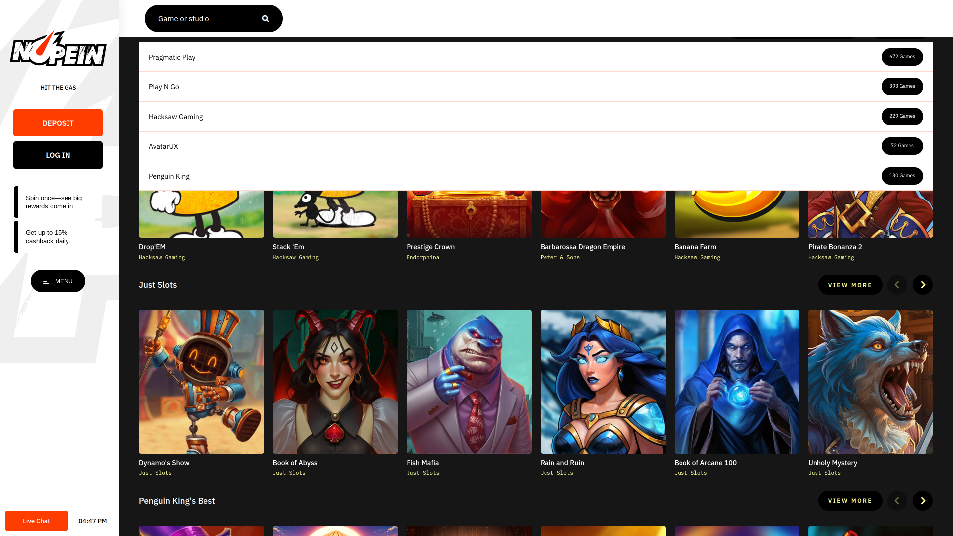 Nopein Casino Desktop-Spieleentwickler