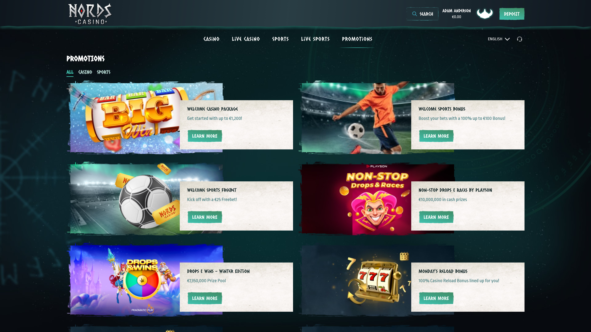 Nords Casino Desktop Promotions