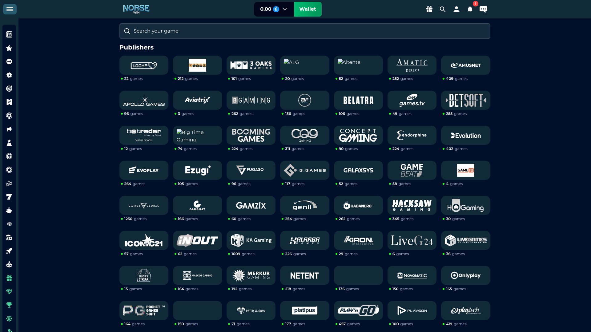 Norsewin Casino Desktop Game developers