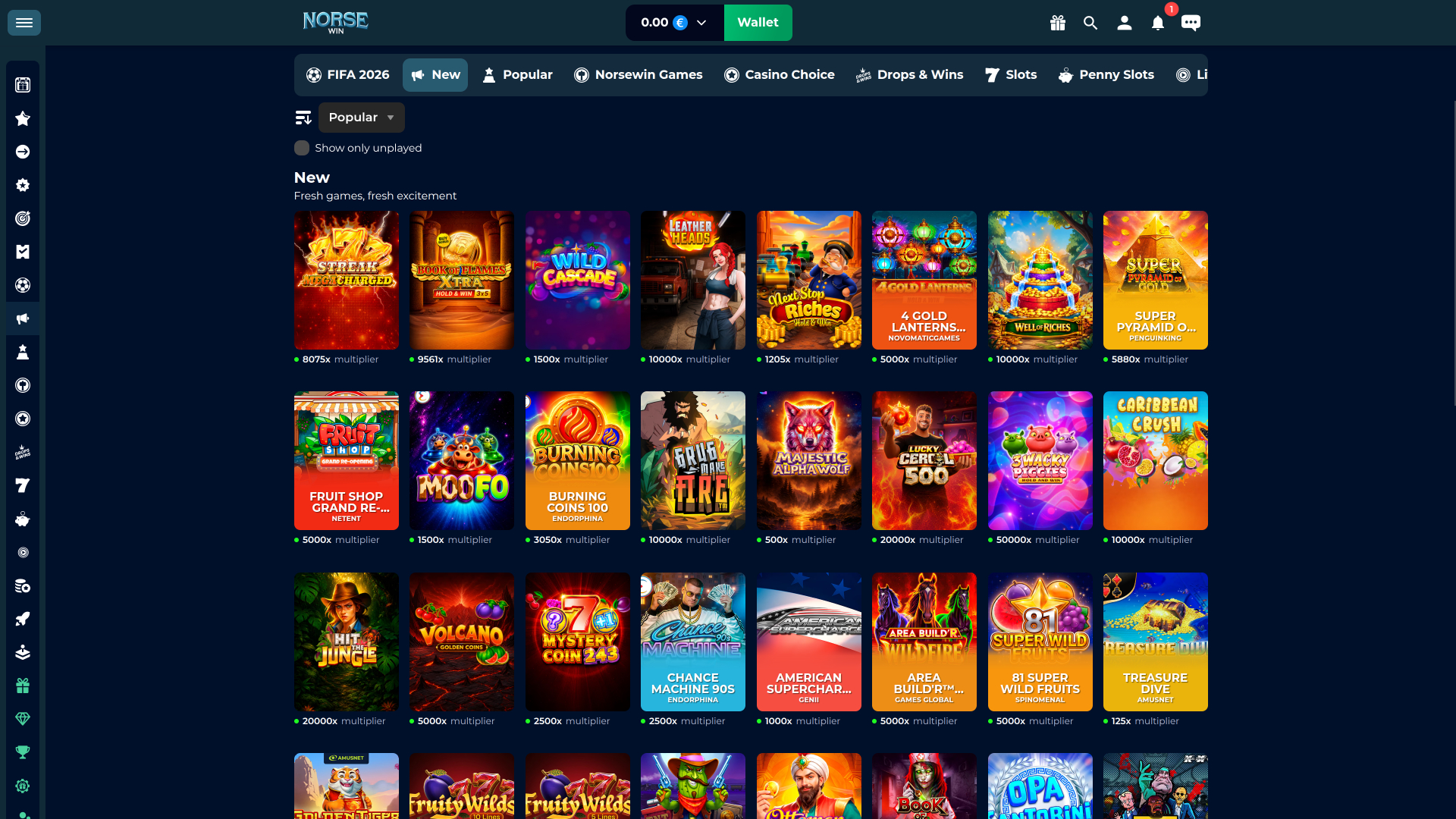 Norsewin Casino Desktop Games