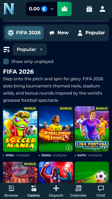Norsewin Casino Mobile Football games