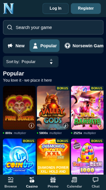 Games screenshot of Norsewin Casino for Mobile
