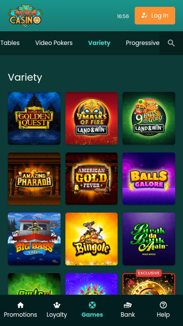Jeux variés de casino mobile Nostalgia