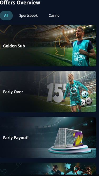 Novibet Casino Mobile-Aktionen